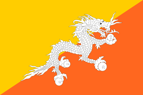 Drapeau : Bhoutan