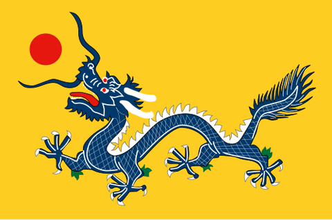 Drapeau : Dynastie Qing Chine