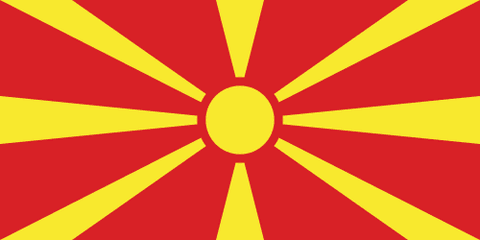 Drapeau : Macédoine du Nord