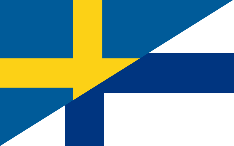 Drapeau : Suède-Finlande