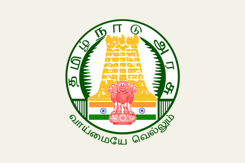 Drapeau : Tamil Nadu (Inde)